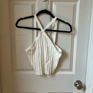 Zara White Halter Top